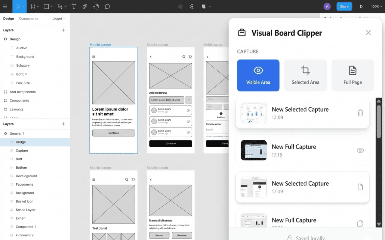 Visual Clipper Interface showing Side Panel